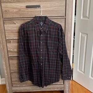 Brooks Brothers Black and Red Plaid Men's Shirt